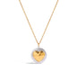 Two Toned Heart Shield Pendant