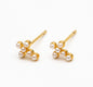 Dainty Pearl Cross Studs