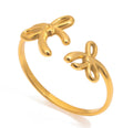 Double Gold Bow Ring