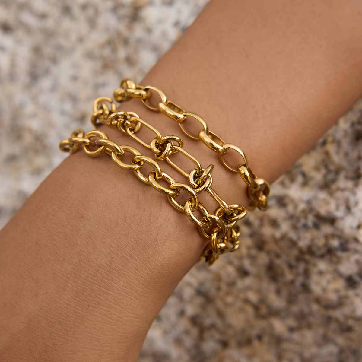 Barbed Wire Gold Bracelet