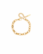 Thin Oval Link Gold Bracelet
