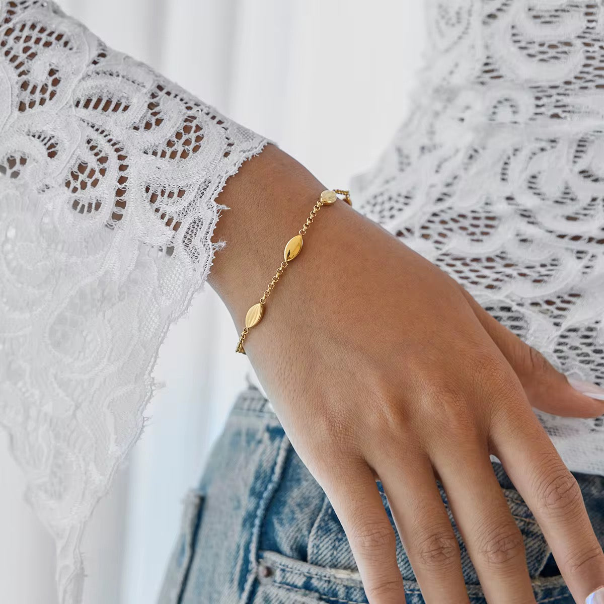 Marquise Gold Bracelet