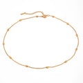 Gold Oval Beaded Necklace