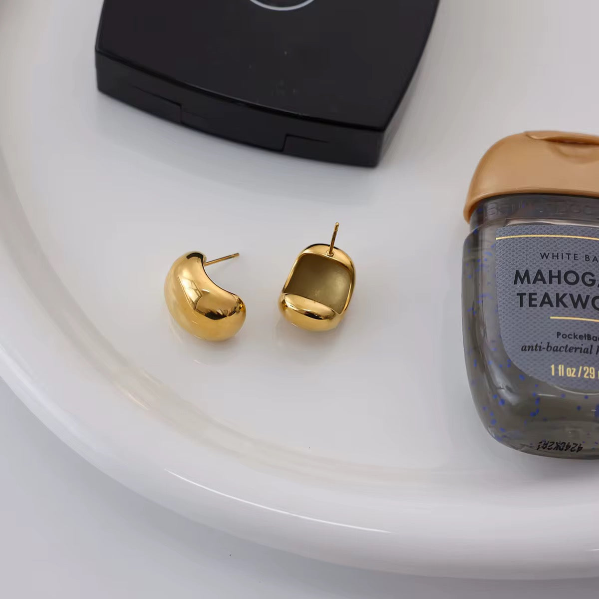 Gold Wide C Hoops