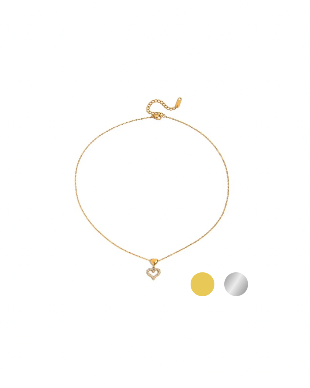 Dainty Two Hearts Pendant