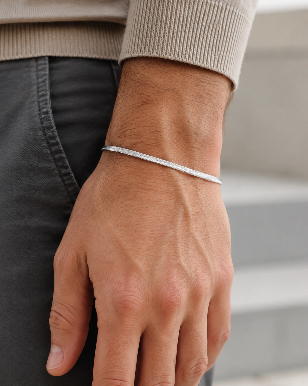 DADDY Men’s Herringbone Bracelet