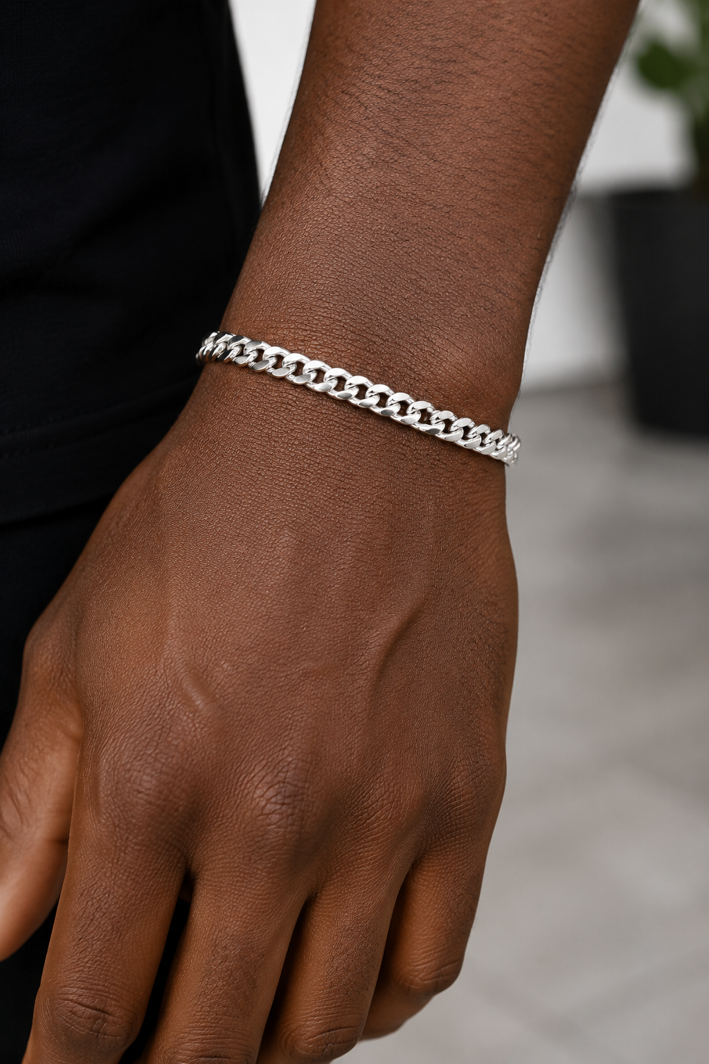 DADDY Men’s Silver Curb Chain