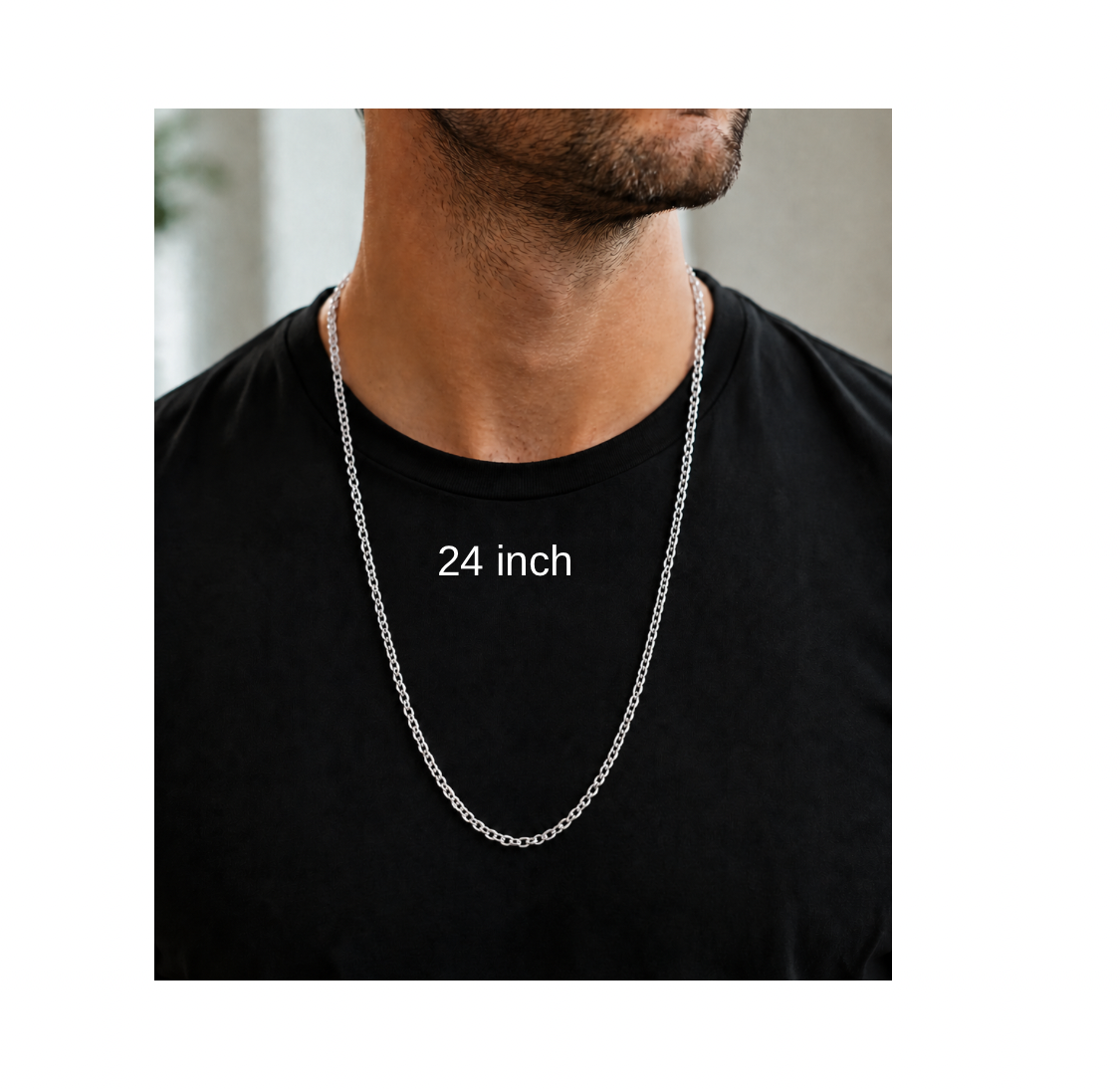 DADDY Men’s Rolo Silver Chain