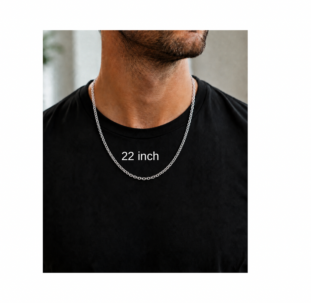 DADDY Men’s Rolo Silver Chain