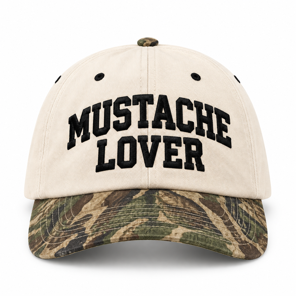 Mustache Lover Hat - Camo