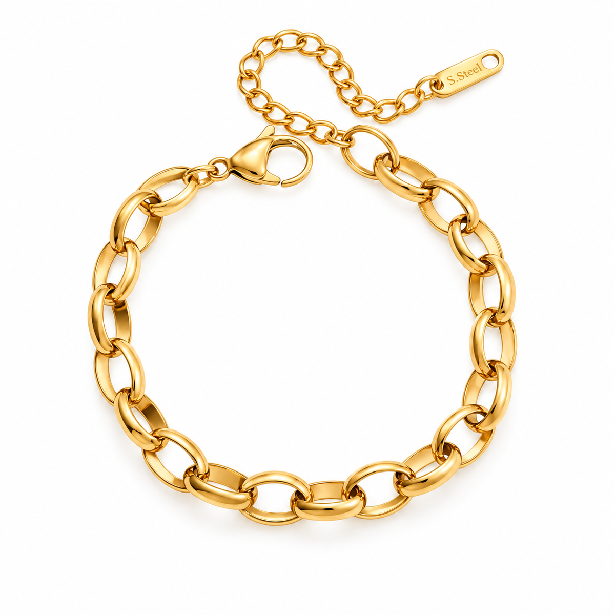 Flat Round Gold Bracelet
