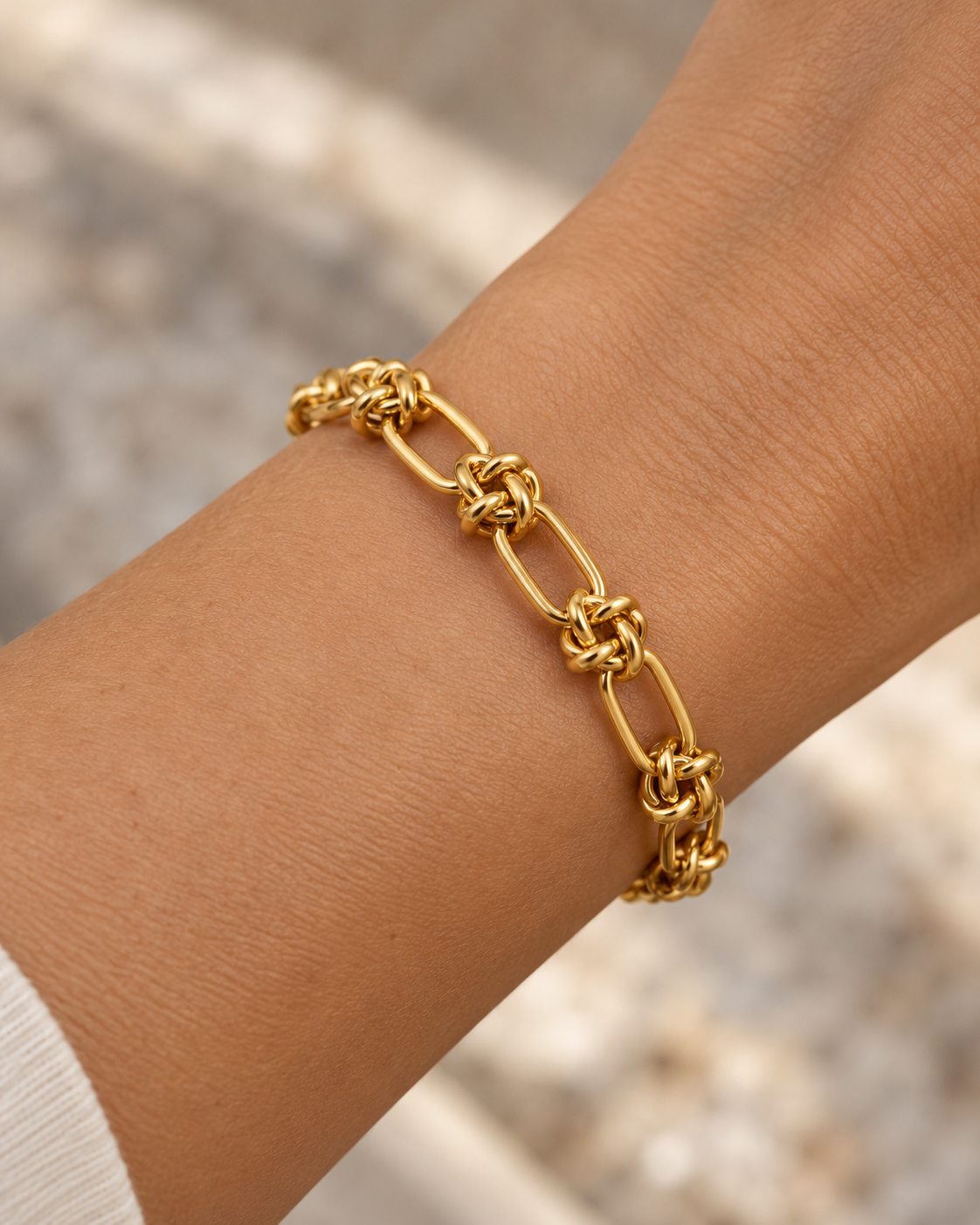 Barbed Wire Gold Bracelet