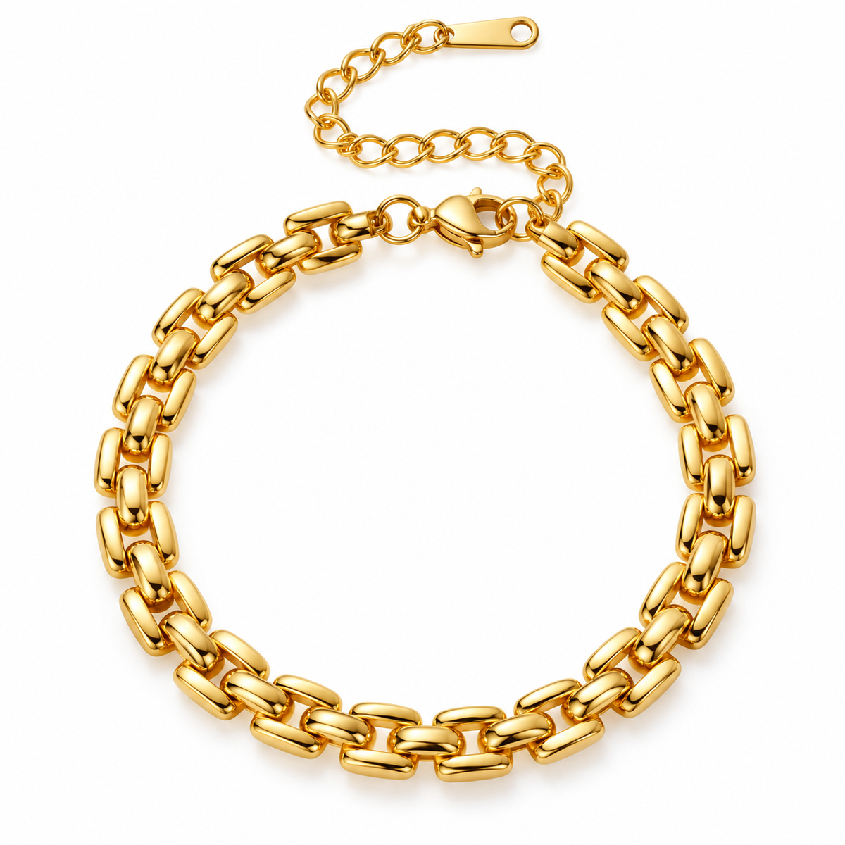 Square Link Gold Bracelet