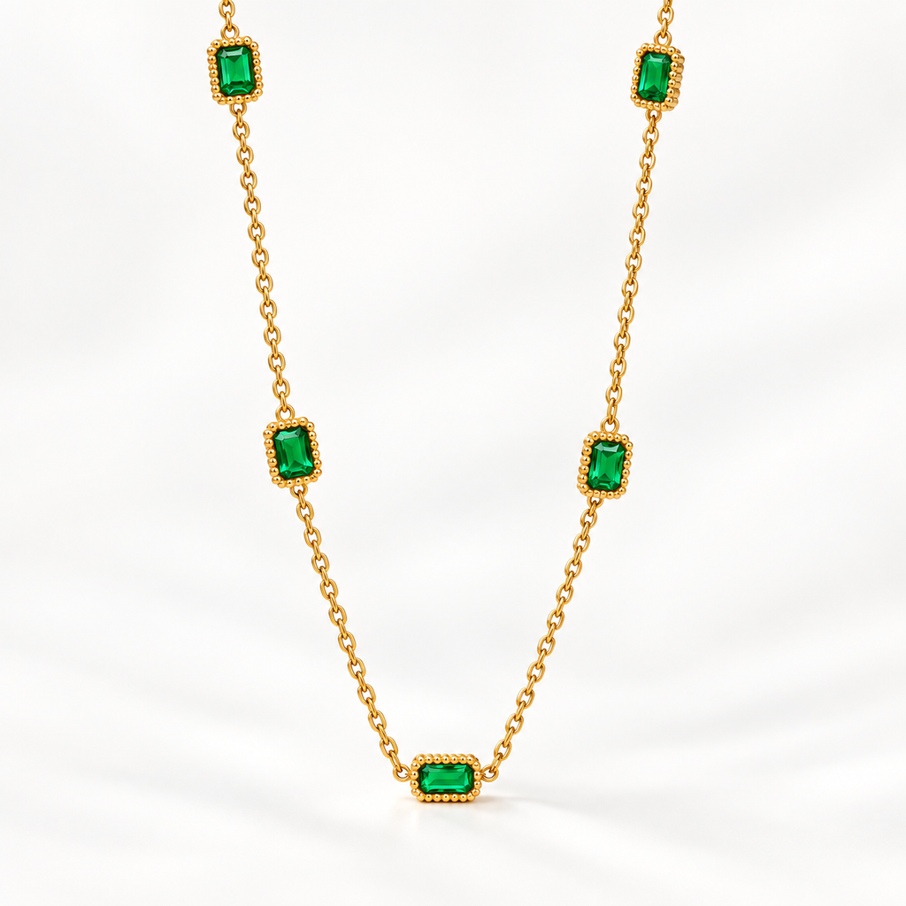 Emerald Charmed Necklace