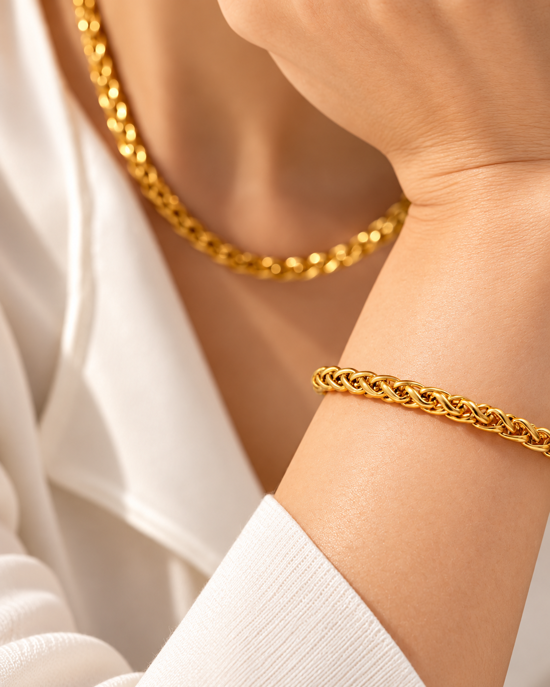 Large Braided Gold Chain
