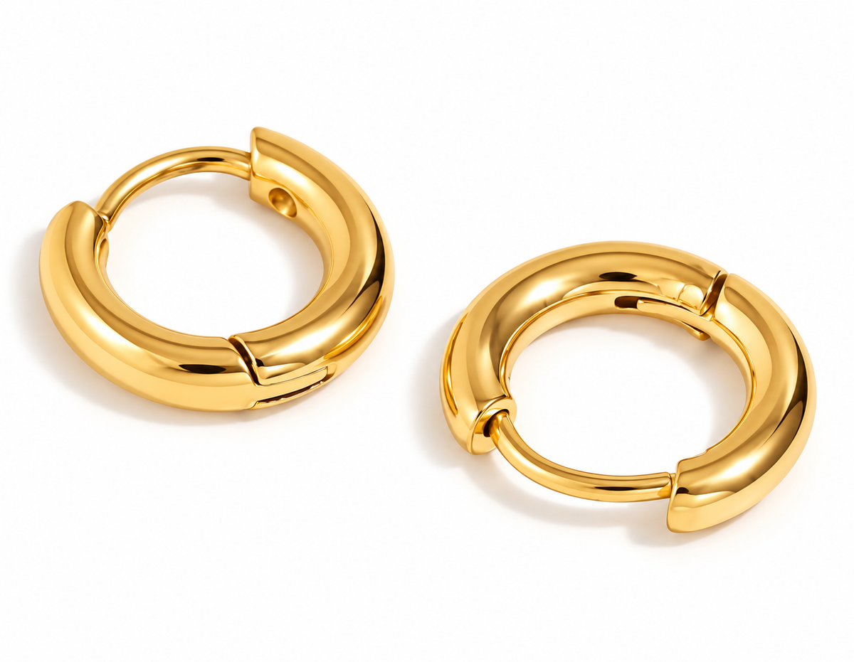 Chunky Gold Huggies