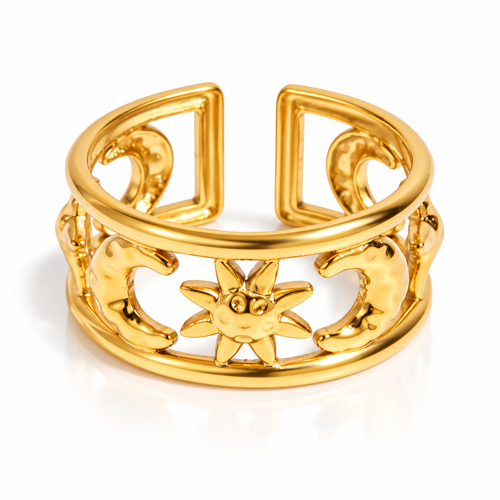 Celeste Gold Band Ring
