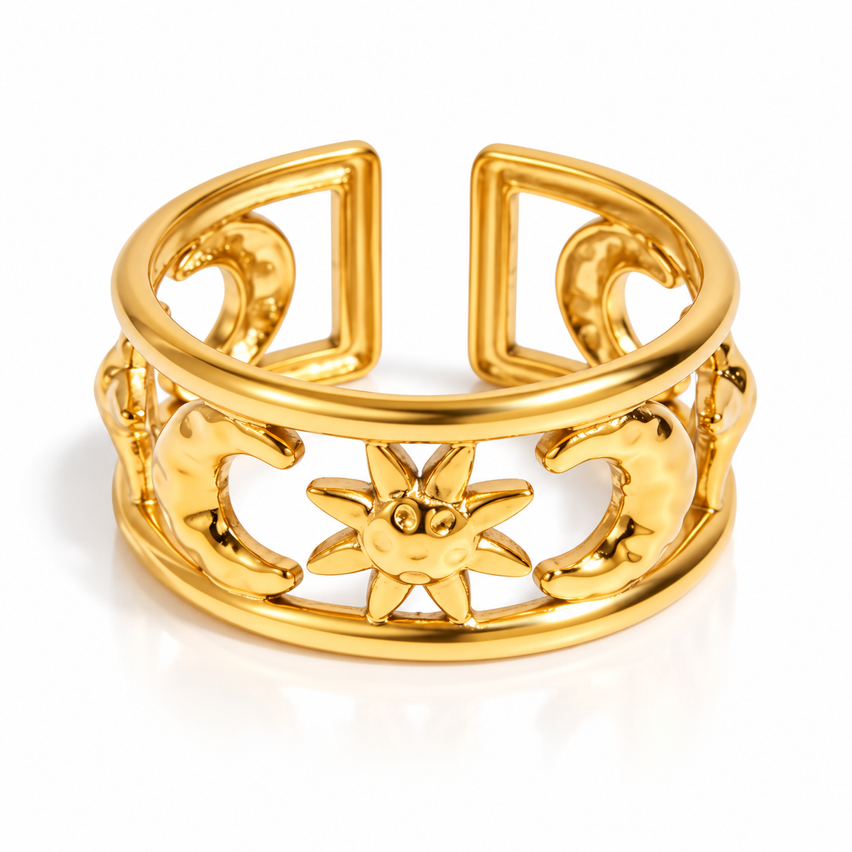 Celeste Gold Band Ring
