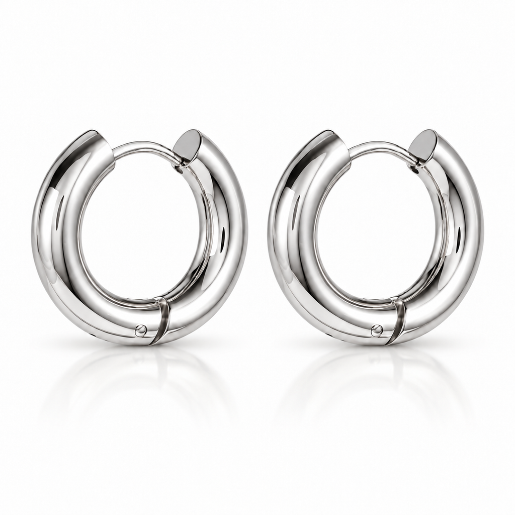 Silver Infinity Hoop- Medium