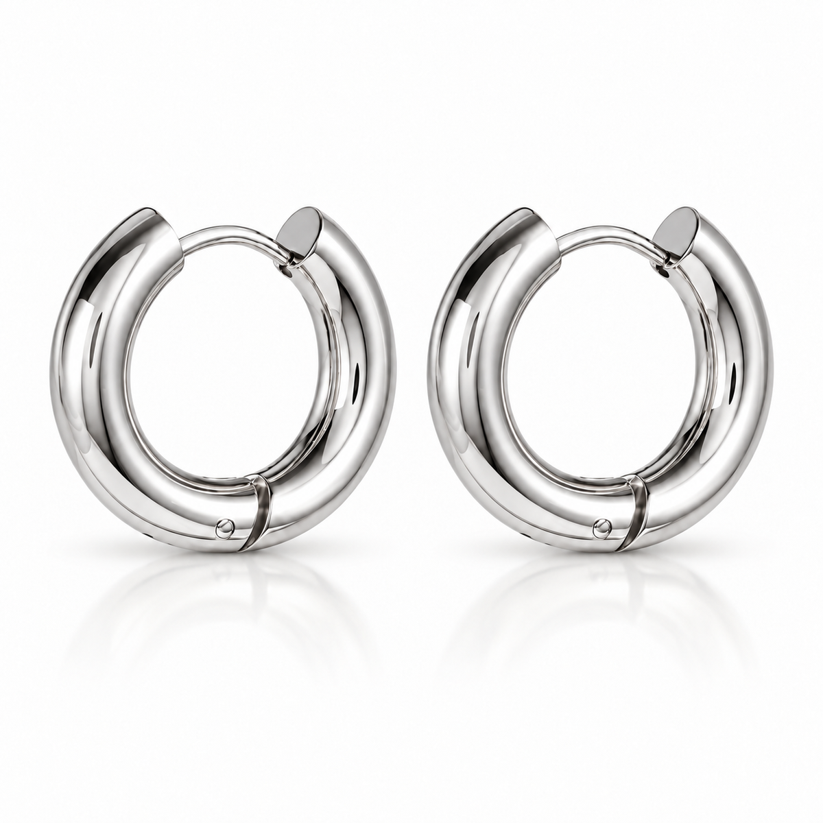 Silver Infinity Hoop- Medium