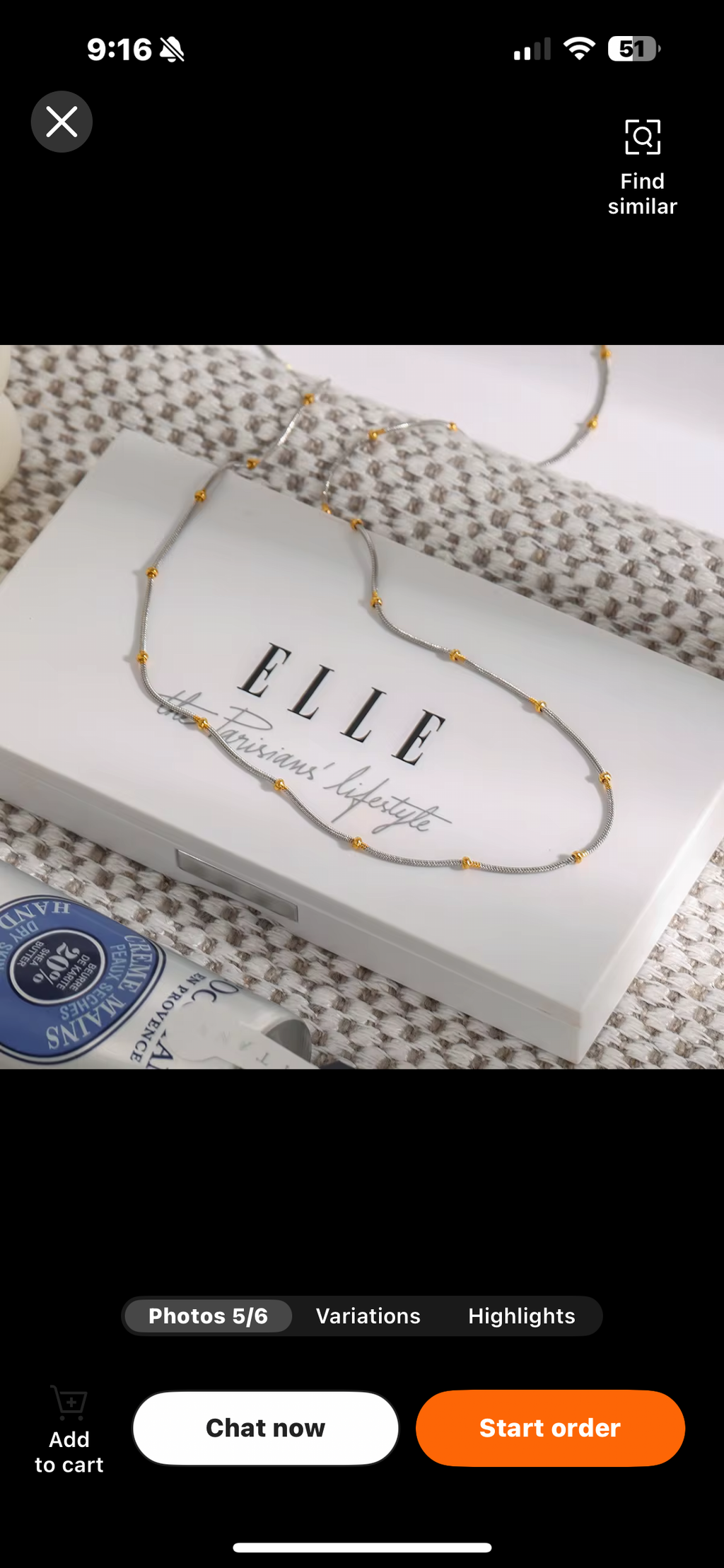 Dainty Two Tone Ball Chain