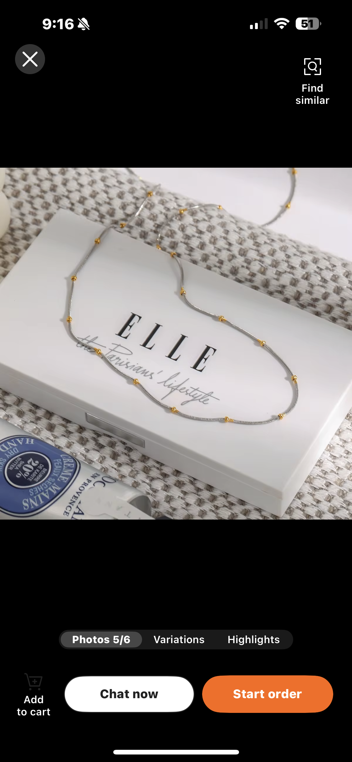 Dainty Two Tone Ball Chain