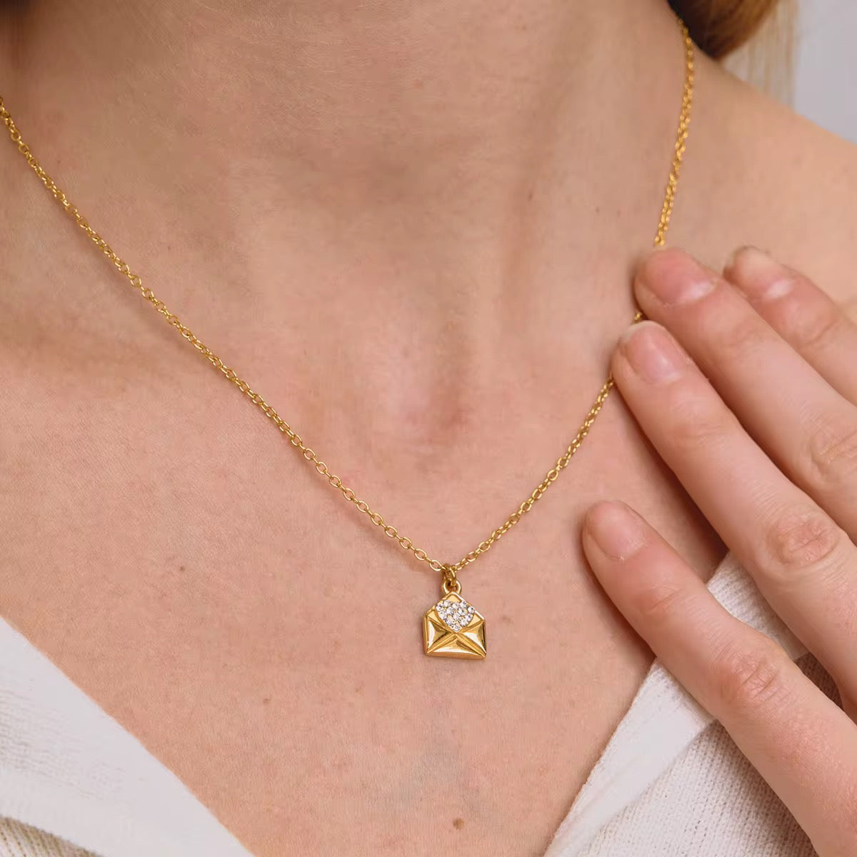 Heart Letter Gold Pendant