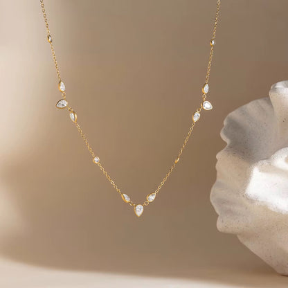 Pear Drop Crystal Necklace