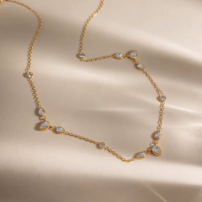Pear Drop Crystal Necklace