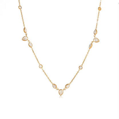 Pear Drop Crystal Necklace