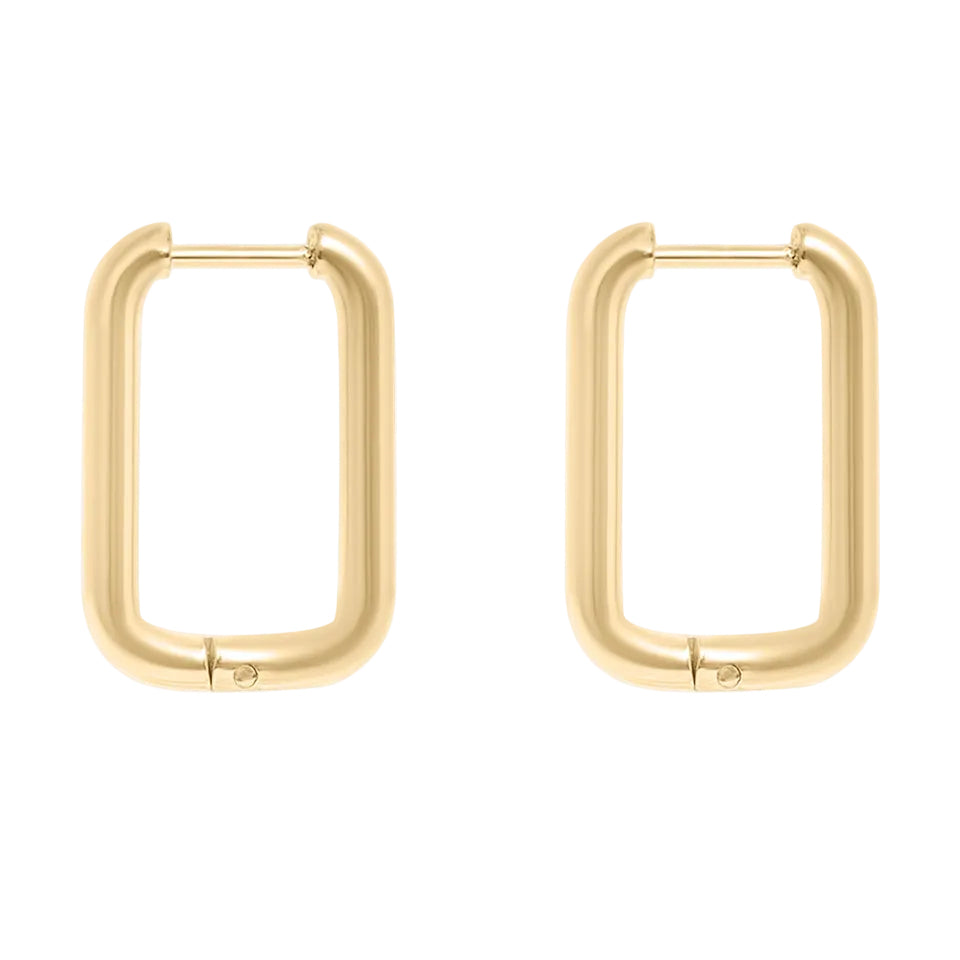 Rectangle Gold Huggies