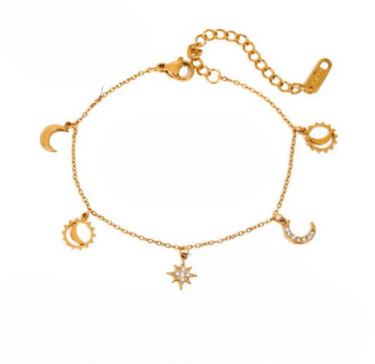 Dainty Celeste Charm Bracelet