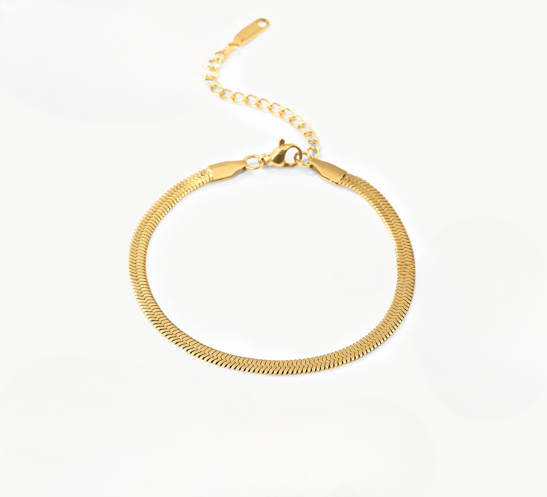 Gold Fishbone Bracelet