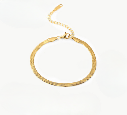 Gold Fishbone Bracelet