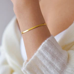 Gold Fishbone Bracelet