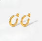 Texture Gold Hoops