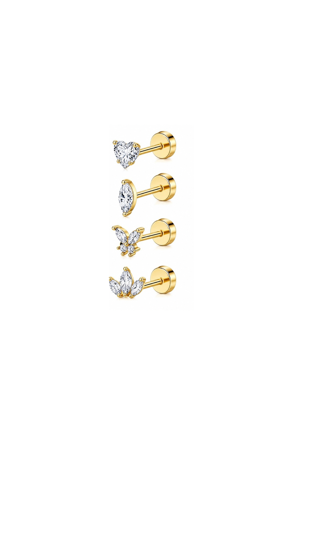 Summer Shine Flat Back Studs