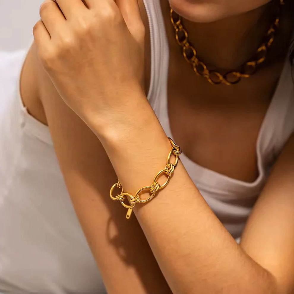 Chunky Link Gold Bracelet