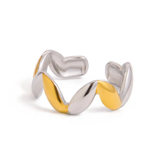Mixed Metal Zigzag Ring